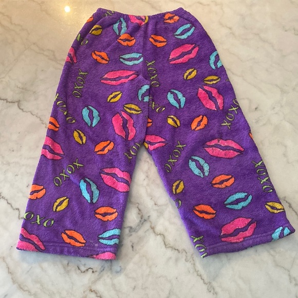 Made with Love and Kisses Pajamas Purple Xo Xo Lips Pajama Pants